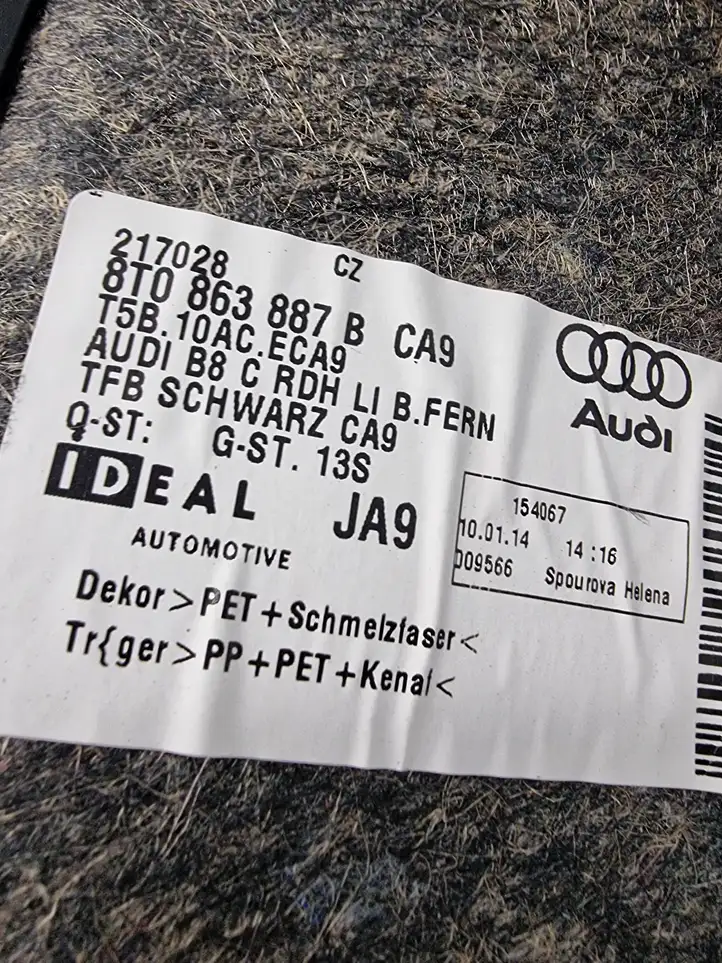 Audi S5 8T (2011 - 2016) 8T0863887B Боковая обшивка багажника — фото 5