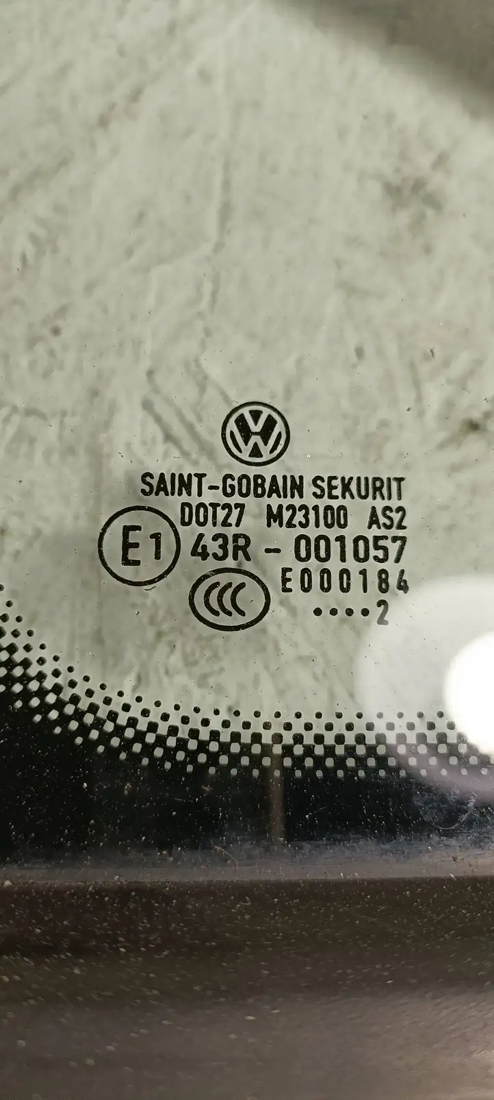 Volkswagen Caddy (2010 - 2015) 43R001057 Треугольное стекло кузова — фото 3