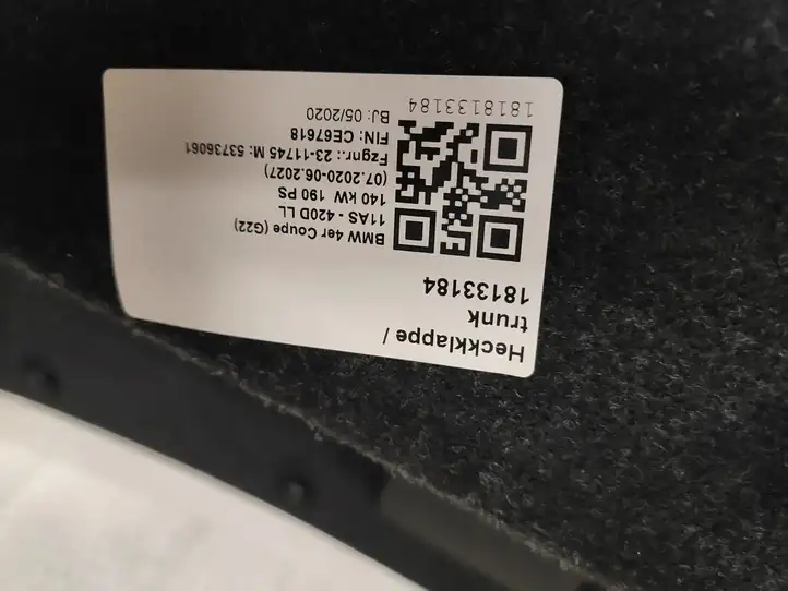 BMW 4 G22 G23 G24 G26 (2020 - ) 41007956379 Крышка багажника — фото 5