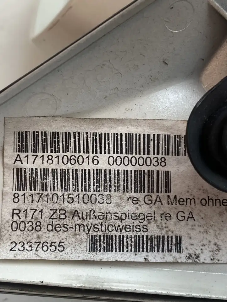 Mercedes-Benz SLK R171 (2005 - 2011) A1718106016 Боковое зеркало с электроприводом — фото 4