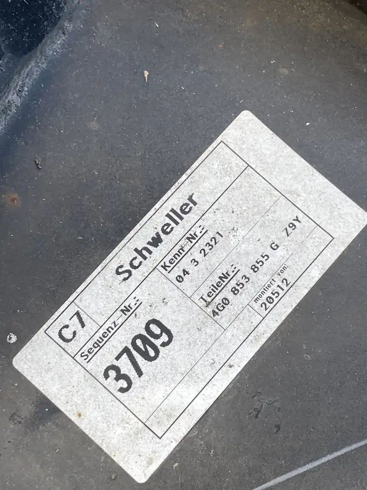 Audi A6 C7 (2011 - 2014) 4G0853855G Порог кузова — фото 9