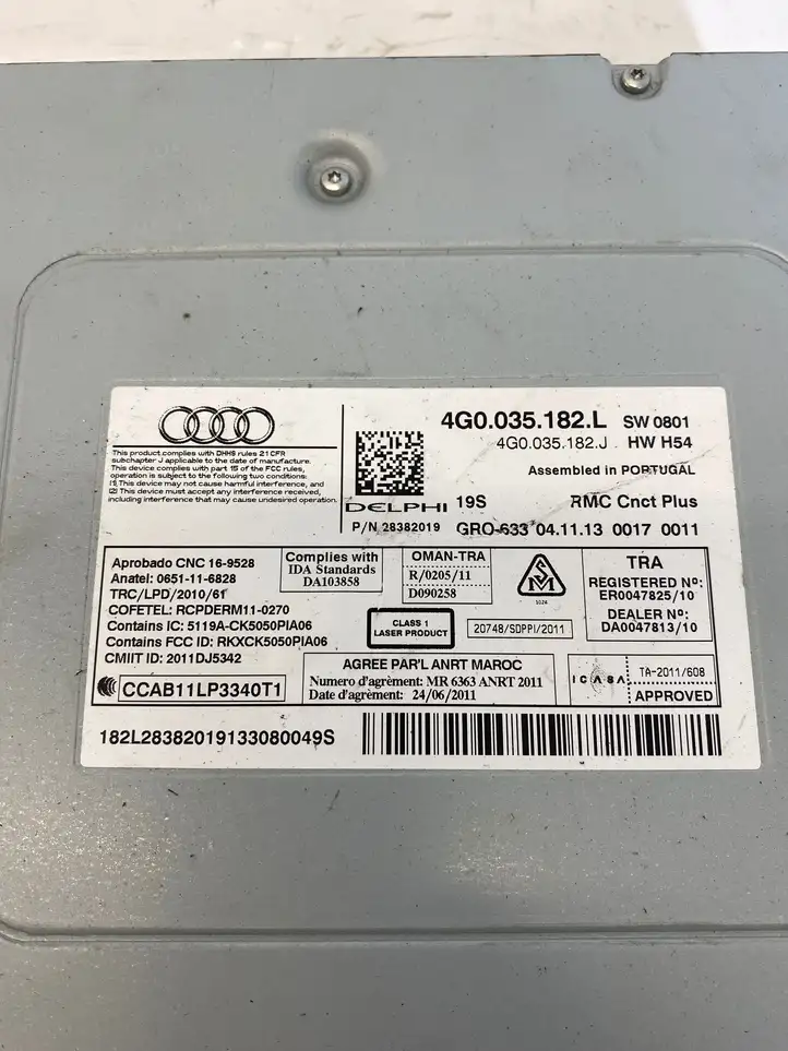 Audi A6 C7 (2011 - 2014) 4G0035182L Магнитола / мультимедийная система — фото 3