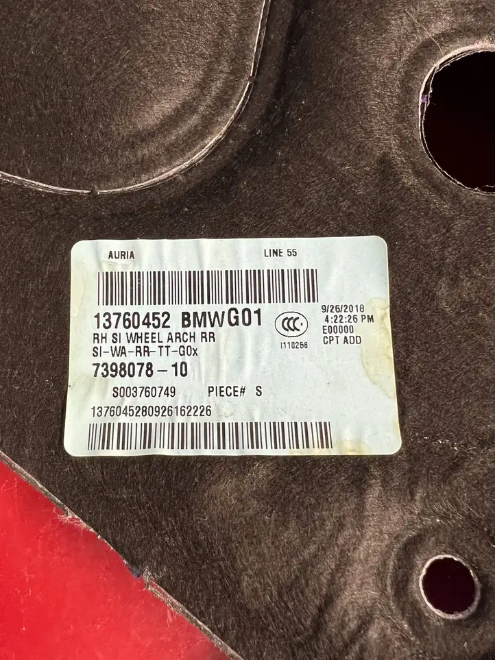 BMW X3 G01 (2018 - 2024) 7398078 Звукоизоляция багажника — фото 3
