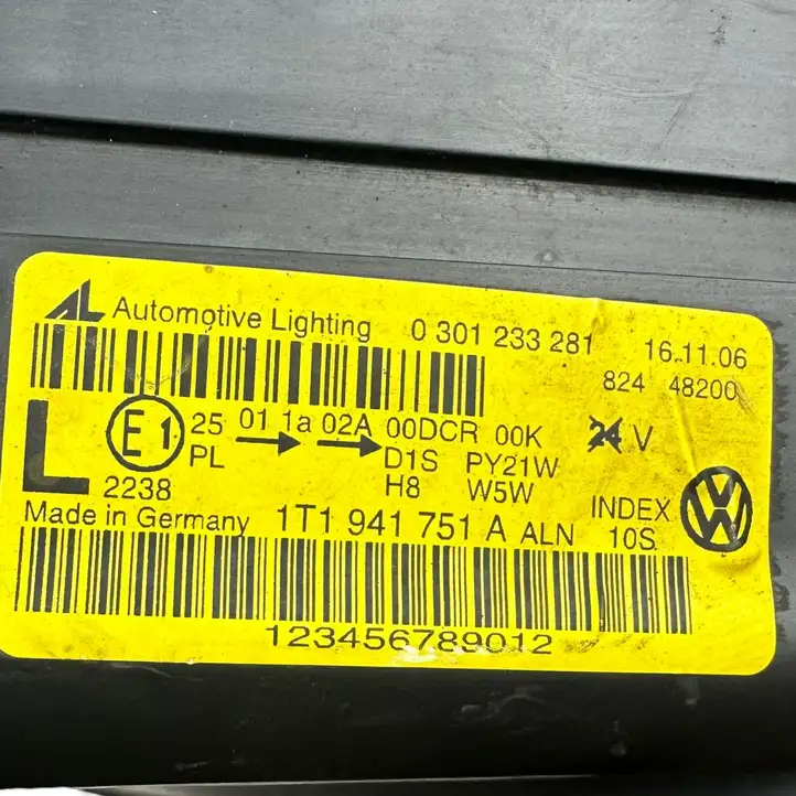 Volkswagen Touran I (2003 - 2010) 1T1941751A Передняя фара — фото 7