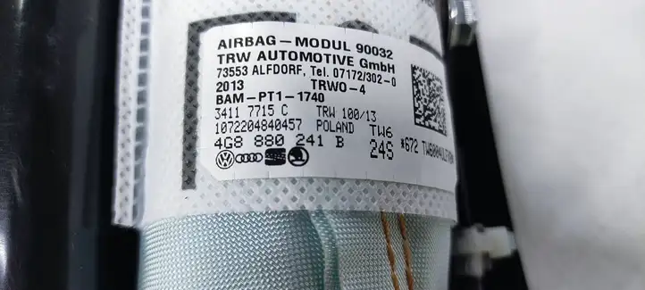 Audi A7 S7 4G (2010 - 2014) 4G8880241B Боковая подушка безопасности (стойка) — фото 4