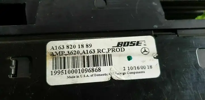 Mercedes-Benz ML W163 (1997 - 2005) A1638201889 Усилитель звука — фото 5
