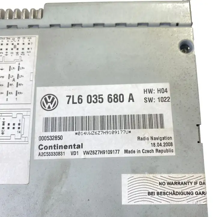 Volkswagen Touareg I (2002 - 2010) 7L6035680A Магнитола / мультимедийная система — фото 3