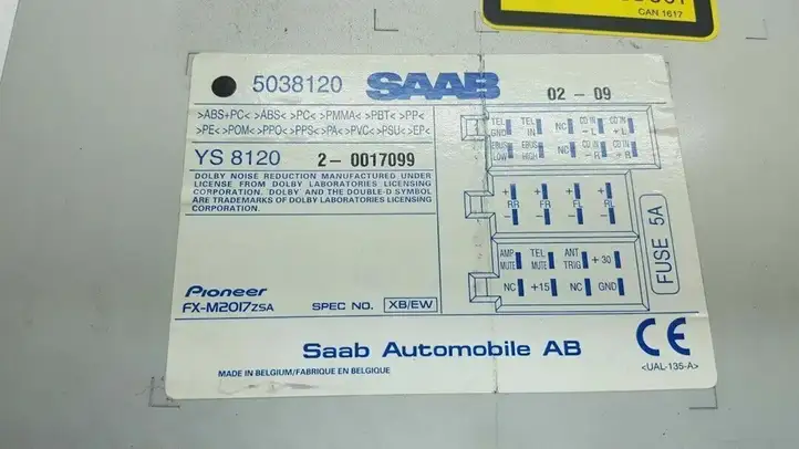 Saab 9-5 (1998 - 2005) 5038120 Магнитола / мультимедийная система — фото 4