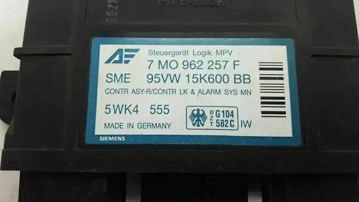Volkswagen Sharan (2000 - 2003) 7MO962257F Модуль комфорта — фото 1