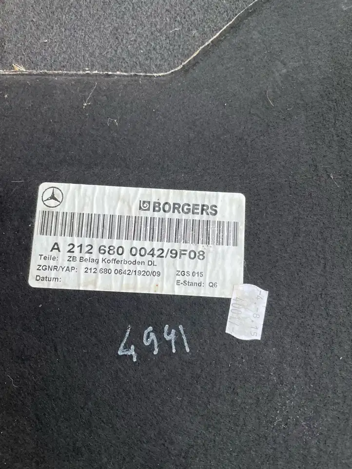 Mercedes-Benz E W212 (2009 - 2016) Коврик багажника — фото 3