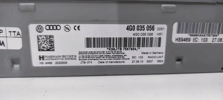 Audi A6 S6 C6 4F (2008 - 2011) 4G0035056 Усилитель звука — фото 4