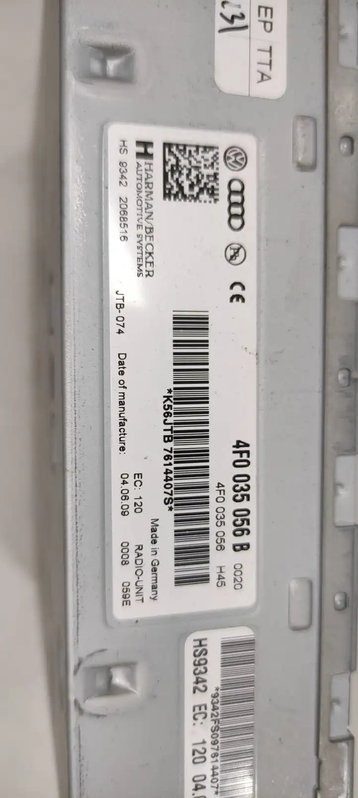 Audi A6 S6 C6 4F (2008 - 2011) 4F0035056B Магнитола / мультимедийная система — фото 4