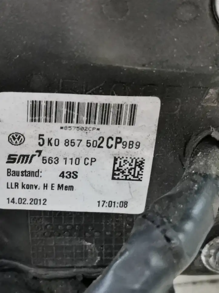 Volkswagen Golf VI (2009 - 2013) 5K0857502C Боковое зеркало с электроприводом — фото 5
