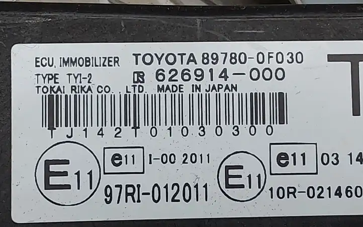 Toyota Verso (2012 - 2015) 897800F030 Блок иммобилайзера — фото 3