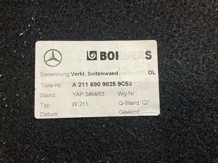 Mercedes-Benz E W211 (2002 - 2009) A2116909825 Боковая обшивка багажника — фото 5
