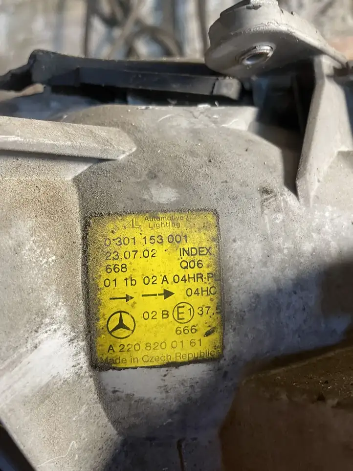 Mercedes-Benz S W220 (1998 - 2006) A2208200161 Передняя фара — фото 3