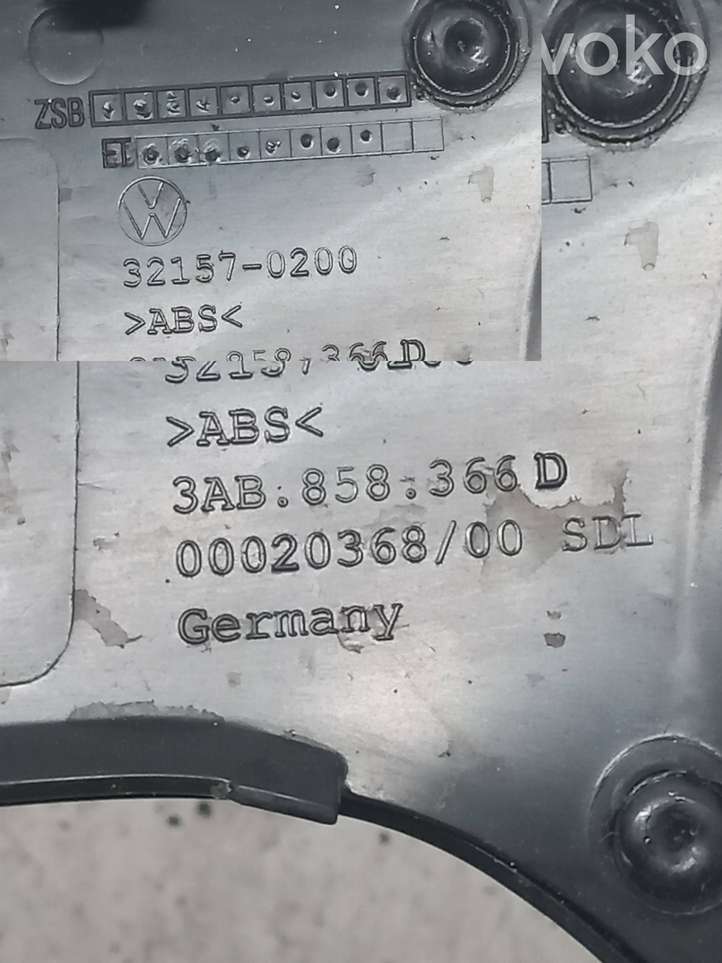 Volkswagen PASSAT B7 (2011 - 2014)  3AB858366D Отделка приборного щитка