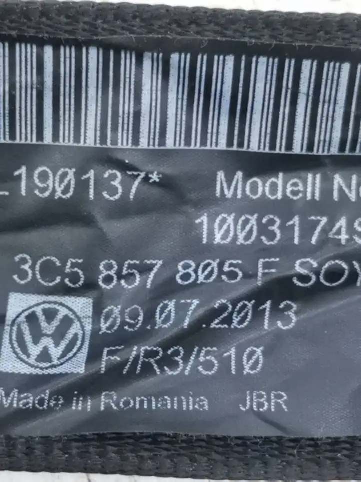 Volkswagen PASSAT B6 (2005 - 2010) 3C5857805F Задний ремень безопасности — фото 7