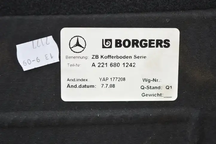 Mercedes-Benz S W221 (2005 - 2013) A2206800214 Коврик багажника — фото 6