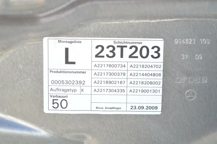 Mercedes-Benz S W221 (2005 - 2013) A0038212751 Стеклоподъемник передней двери (без мотора) — фото 4