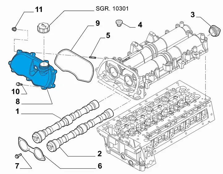 Fiat Ducato (2014 - ) 504087608 Крышка головки блока цилиндров — фото 3