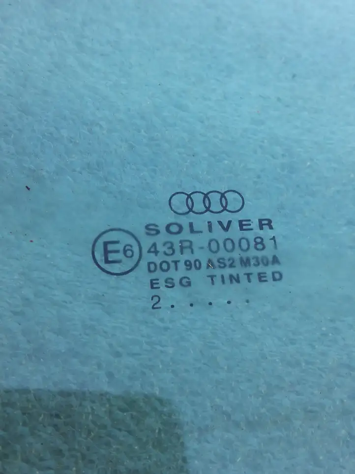Audi A4 S4 B6 8E 8H (2000 - 2006) 43R00081 Стекло задней двери — фото 2