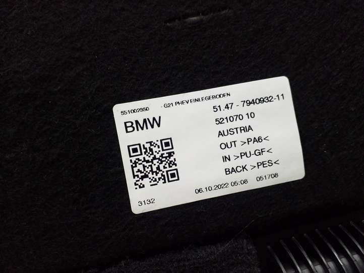BMW 3 G20 G21 (2019 - )  7940932  Коврик багажника