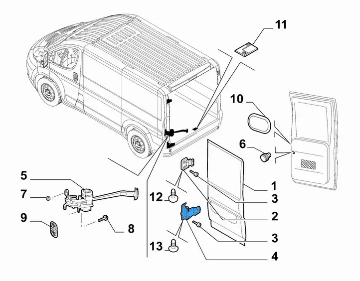 Fiat Ducato (2007 - 2014) 53385949 Нижняя петля багажной двери — фото 4