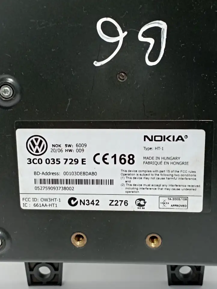 Volkswagen PASSAT B6 (2005 - 2010) 3C0035729E Bluetooth модуль — фото 3