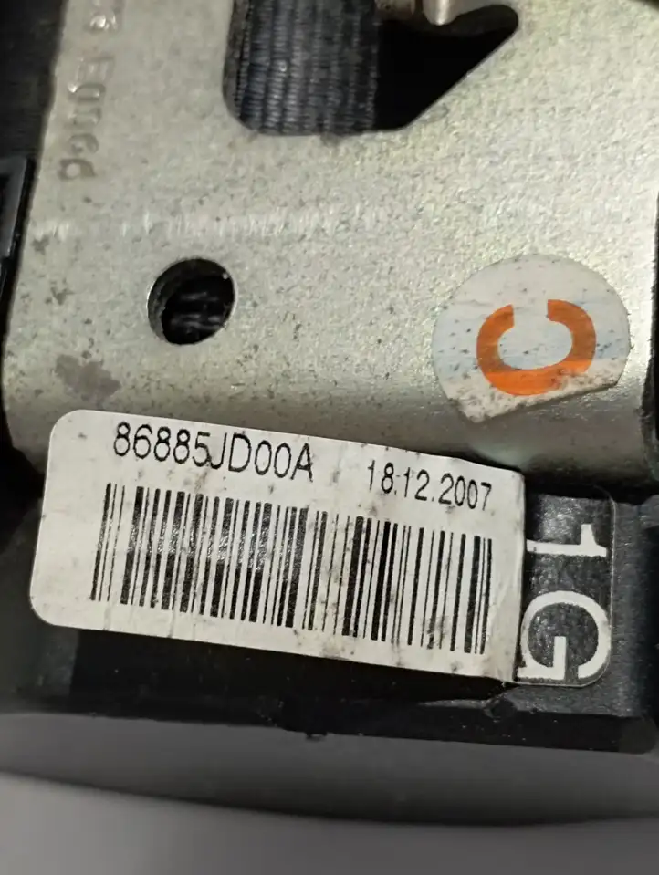 Nissan Qashqai (2006 - 2010) 86885JD00A Передний ремень безопасности — фото 2