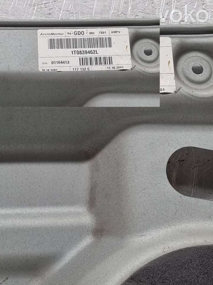 Volkswagen Touran I (2003 - 2010)  1T0839462L Механизм механического подъема окон задней двери