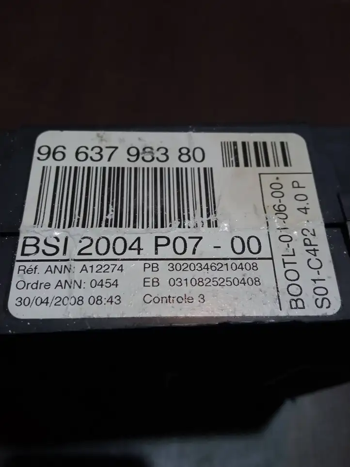 Peugeot Expert (2007 - 2016) 9663798380 Модуль комфорта — фото 2