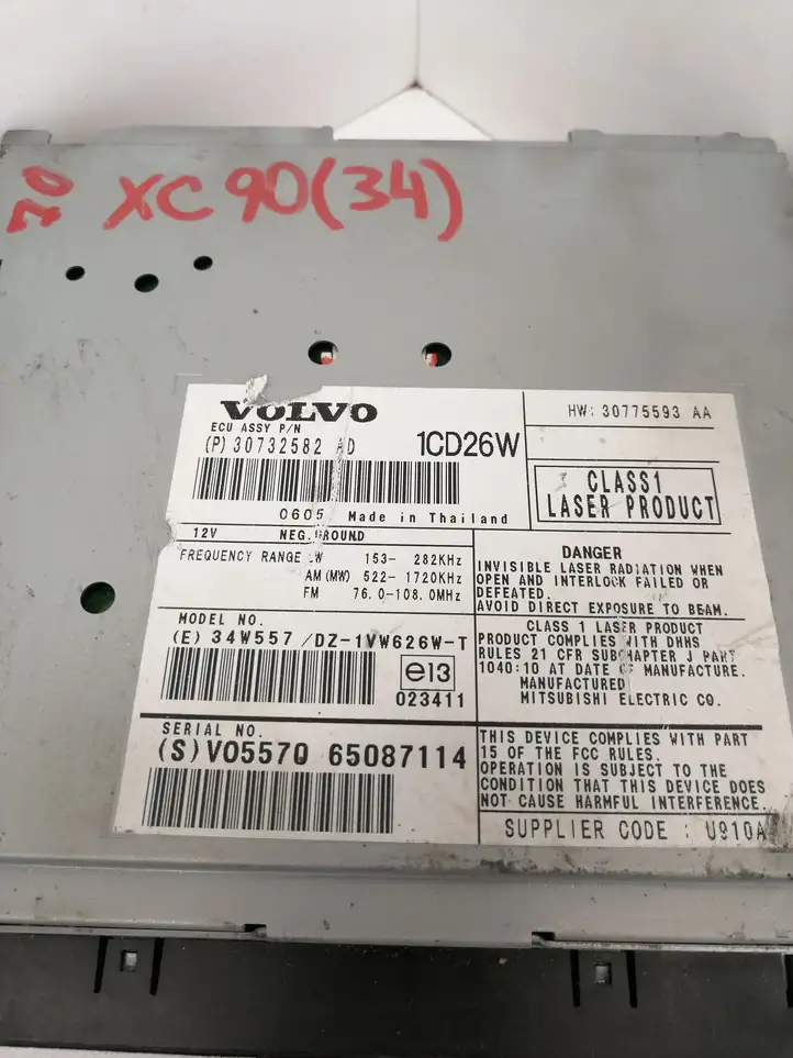 Volvo XC90 (2006 - 2014) 30732582AD Магнитола / мультимедийная система — фото 4