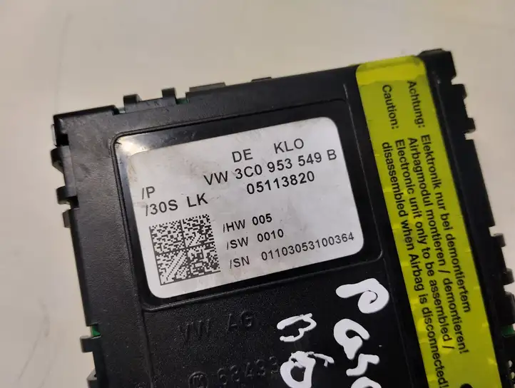 Volkswagen PASSAT B6 (2005 - 2010) 3C0953549B Датчик угла поворота руля — фото 3