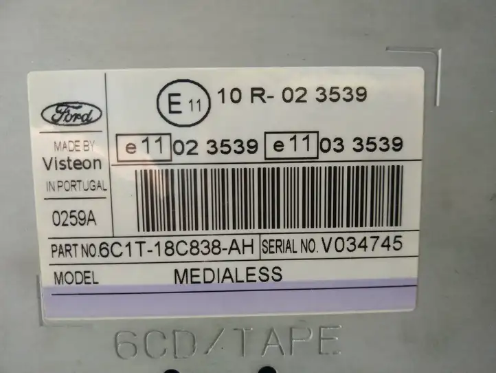 Ford Transit - Tourneo Connect (2002 - 2009) 6C1T18C838AH Магнитола / мультимедийная система — фото 6