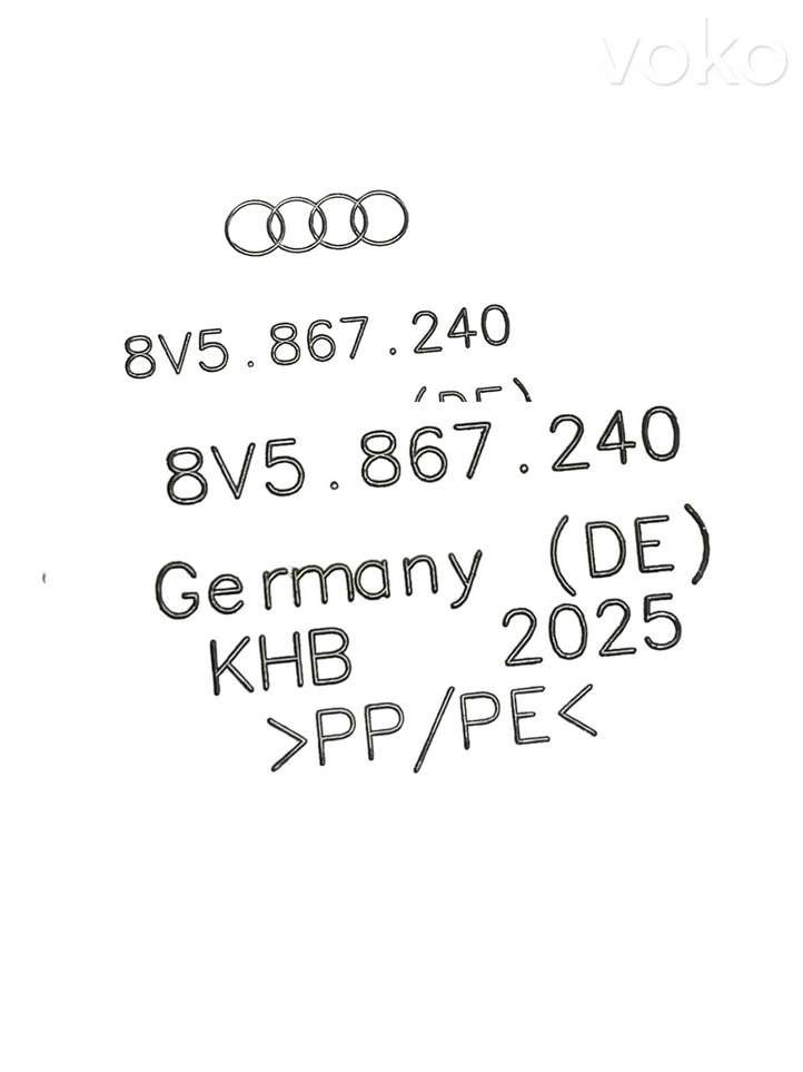 Audi A3/S3 8V (2016 - 2020)  8V5867240 Отделка стойки (B) (нижняя)