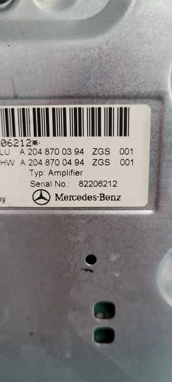 Mercedes-Benz C W204 (2007 - 2014) A2048700394 Усилитель звука — фото 5