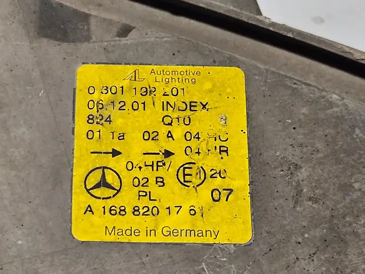 Mercedes-Benz A W168 (1997 - 2004) A1688201761 Передняя фара — фото 4