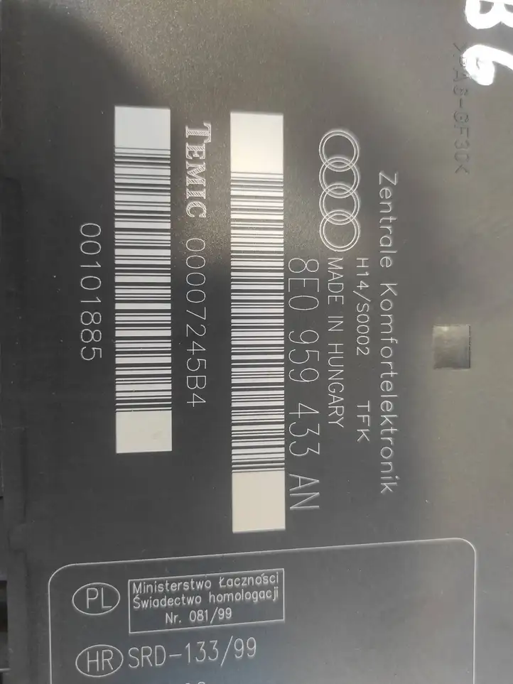 Audi A4 S4 B6 8E 8H (2000 - 2006) 8E0959433AN Модуль комфорта — фото 2