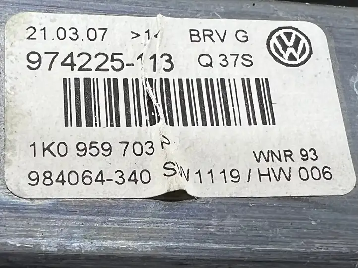 Volkswagen PASSAT B6 (2005 - 2010) 1K0959703P Стеклоподъемник задней двери — фото 6