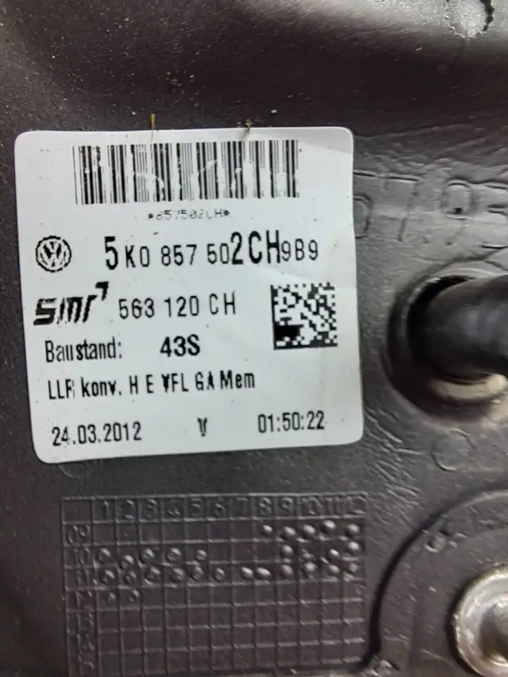 Volkswagen Golf VI (2009 - 2013) 5K0857502C Боковое зеркало с электроприводом — фото 3