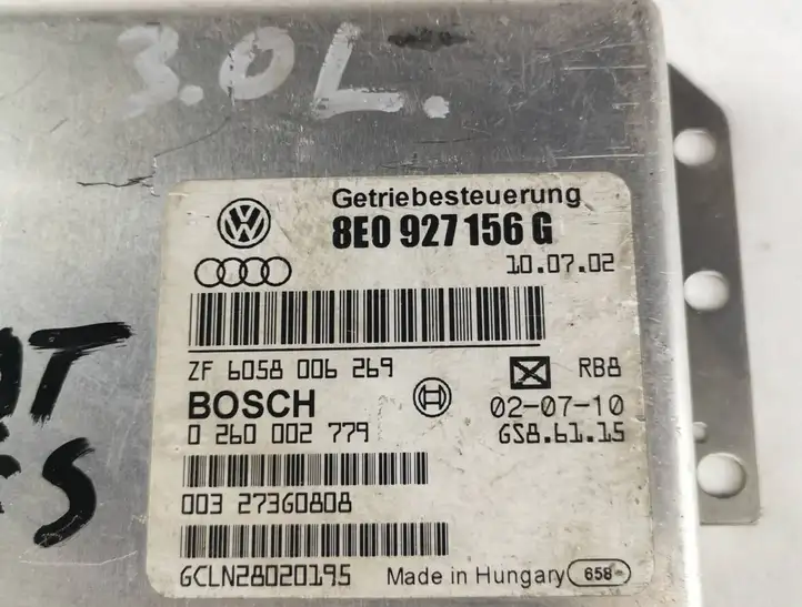 Audi A4 S4 B6 8E 8H (2000 - 2006) 8E0927156G Блок управления АКПП — фото 2