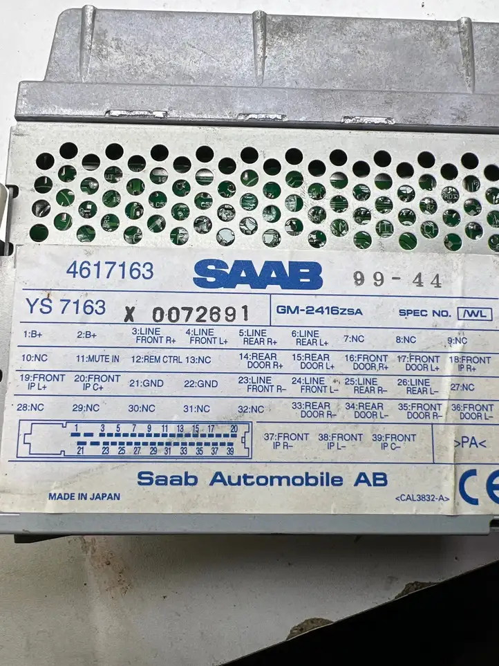 Saab 9-5 (1998 - 2005) 4617163 Усилитель звука — фото 2