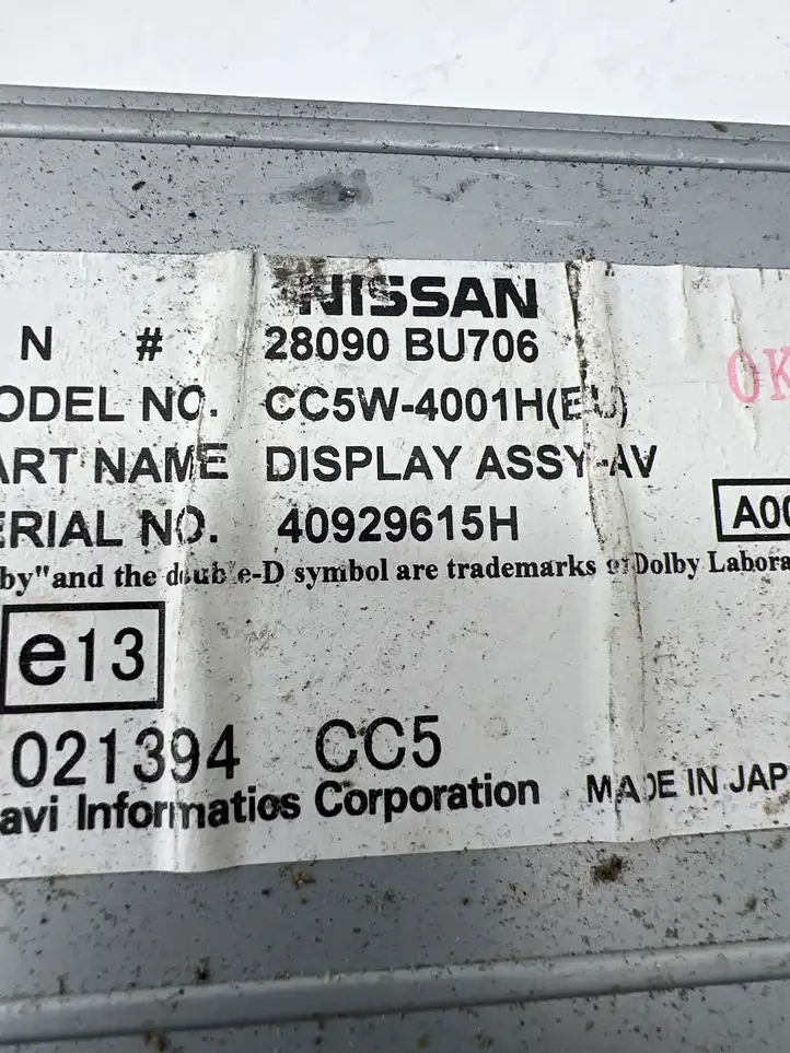Nissan Almera (2000 - 2006) 28090BU706 Магнитола / мультимедийная система — фото 2
