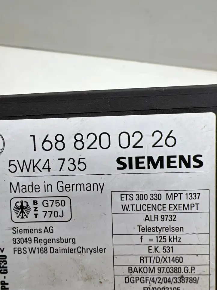 Mercedes-Benz A W168 (1997 - 2004) 1688200226 Блок иммобилайзера — фото 2
