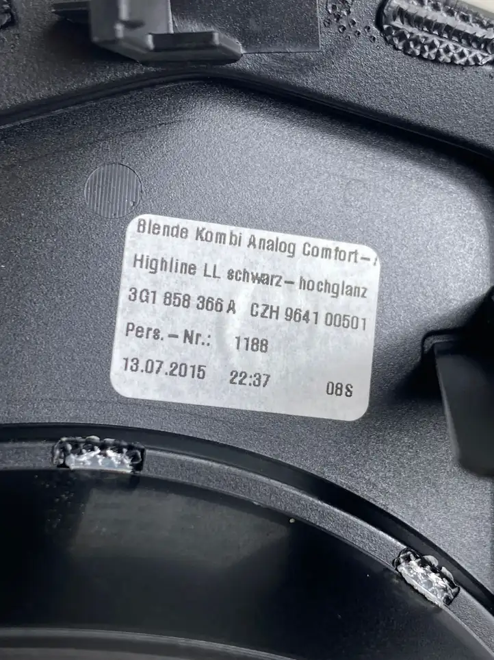 Volkswagen PASSAT B8 (2015 - ) 3G1864263 Отделка внутренней панели салона — фото 10