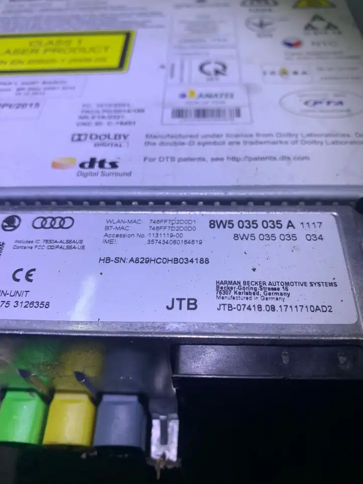 Audi A4 S4 B9 (2015 - 2019) 8W5035035A Магнитола / мультимедийная система — фото 2