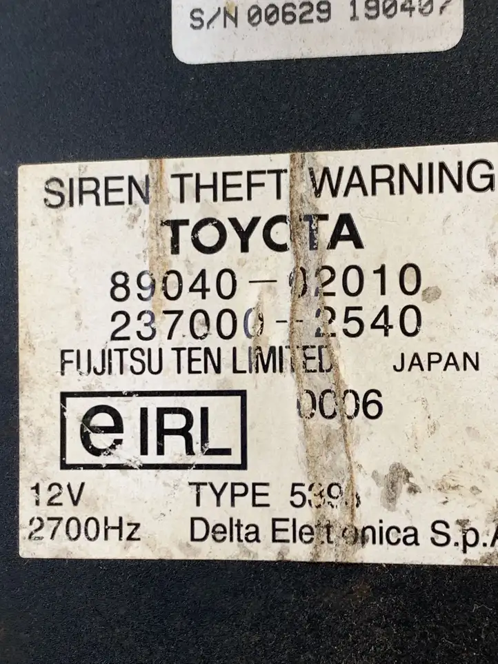 Toyota Avensis T250 (2006 - 2009) 23700052540 Сирена сигнализации — фото 3