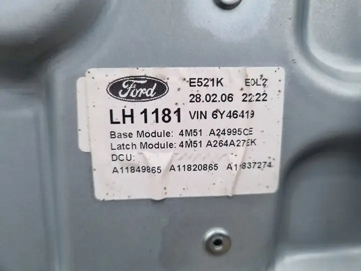 Ford Focus (2005 - 2008) 4M51A24995CE Механический стеклоподъемник задней двери — фото 2