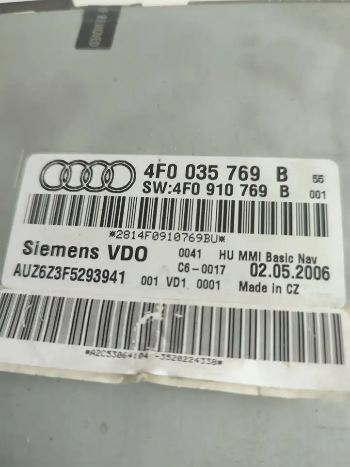Audi A6 S6 C6 4F (2004 - 2008) 4F0910769B Магнитола / мультимедийная система — фото 2